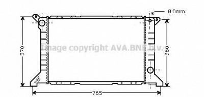 AVA QUALITY COOLING fd2203 -  Радиатор, охлаждение двигателя